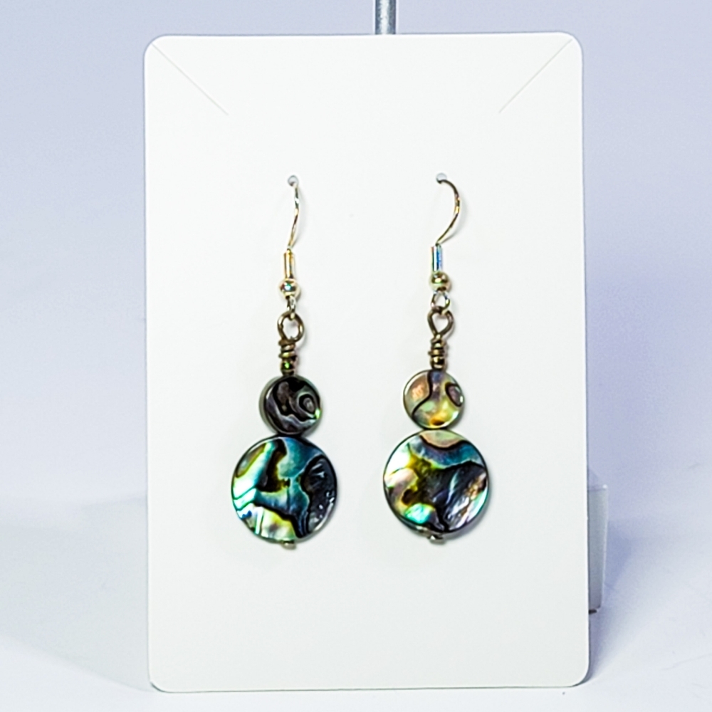 Abalone Shell Drop Earrings - Picture 7 of 7